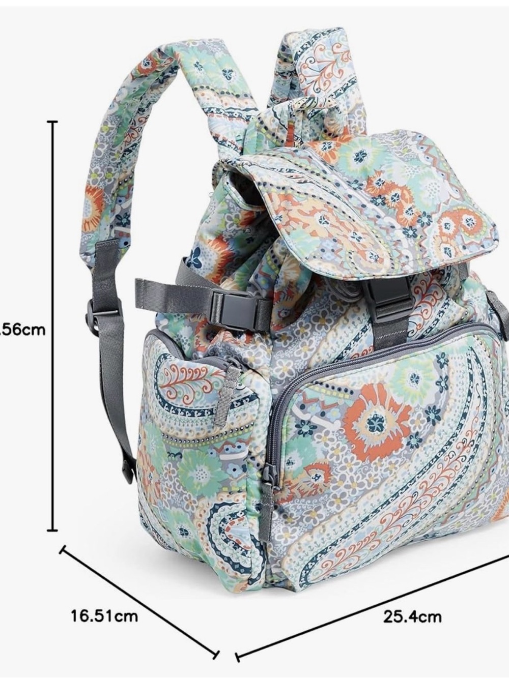 Vera Bradley Utility Backpack Citrus Paisley Print - Picture 11 of 11